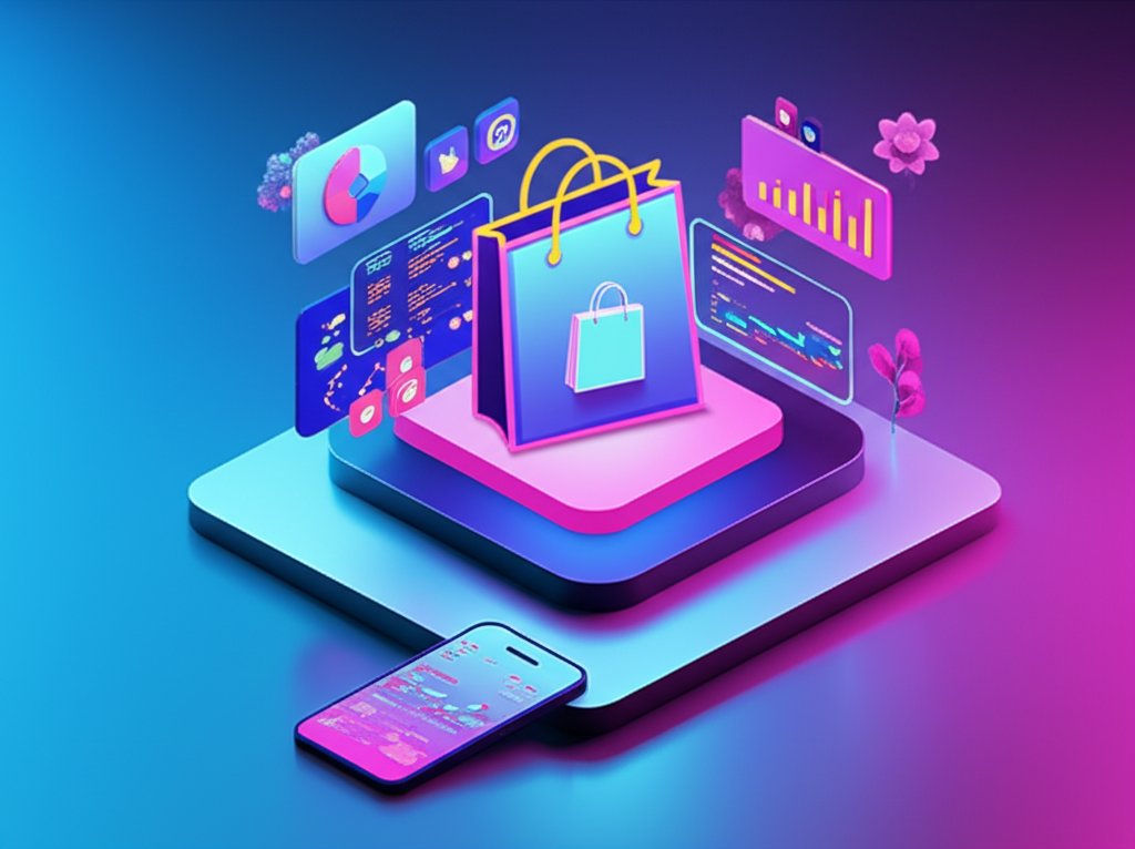 Digital marketplace showcasing popular mobile apps like a Play Store.